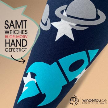 Samt Bügelbilder für Schultüte