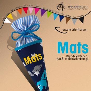 Personalisierte Schultüte mit Kindernamen
