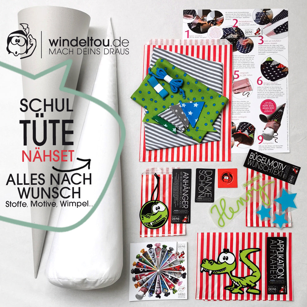 Übersicht des Schultüten-Nähset