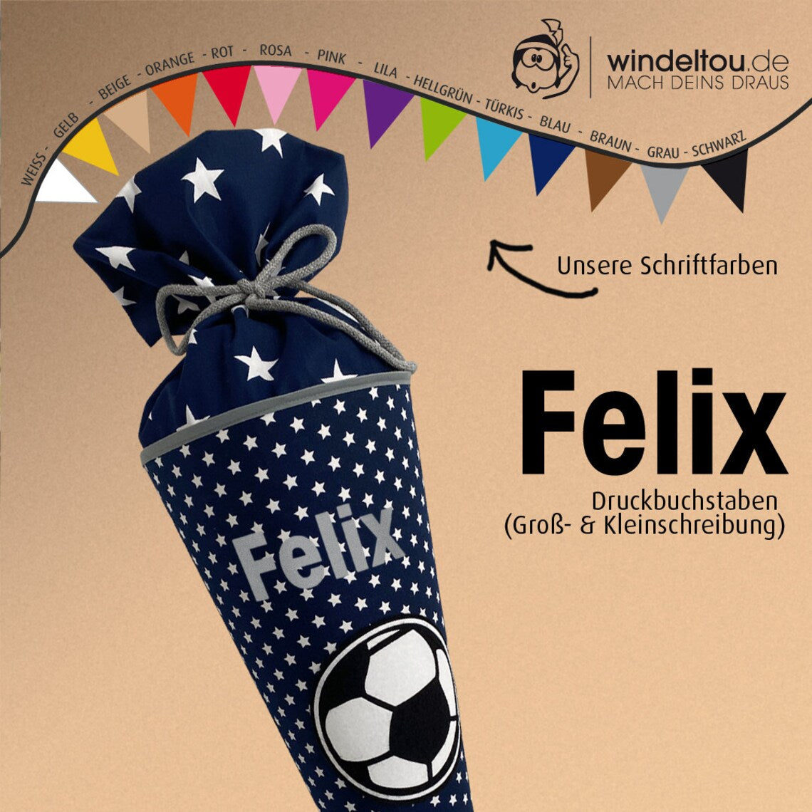 Fussball-Schultüte für Felix